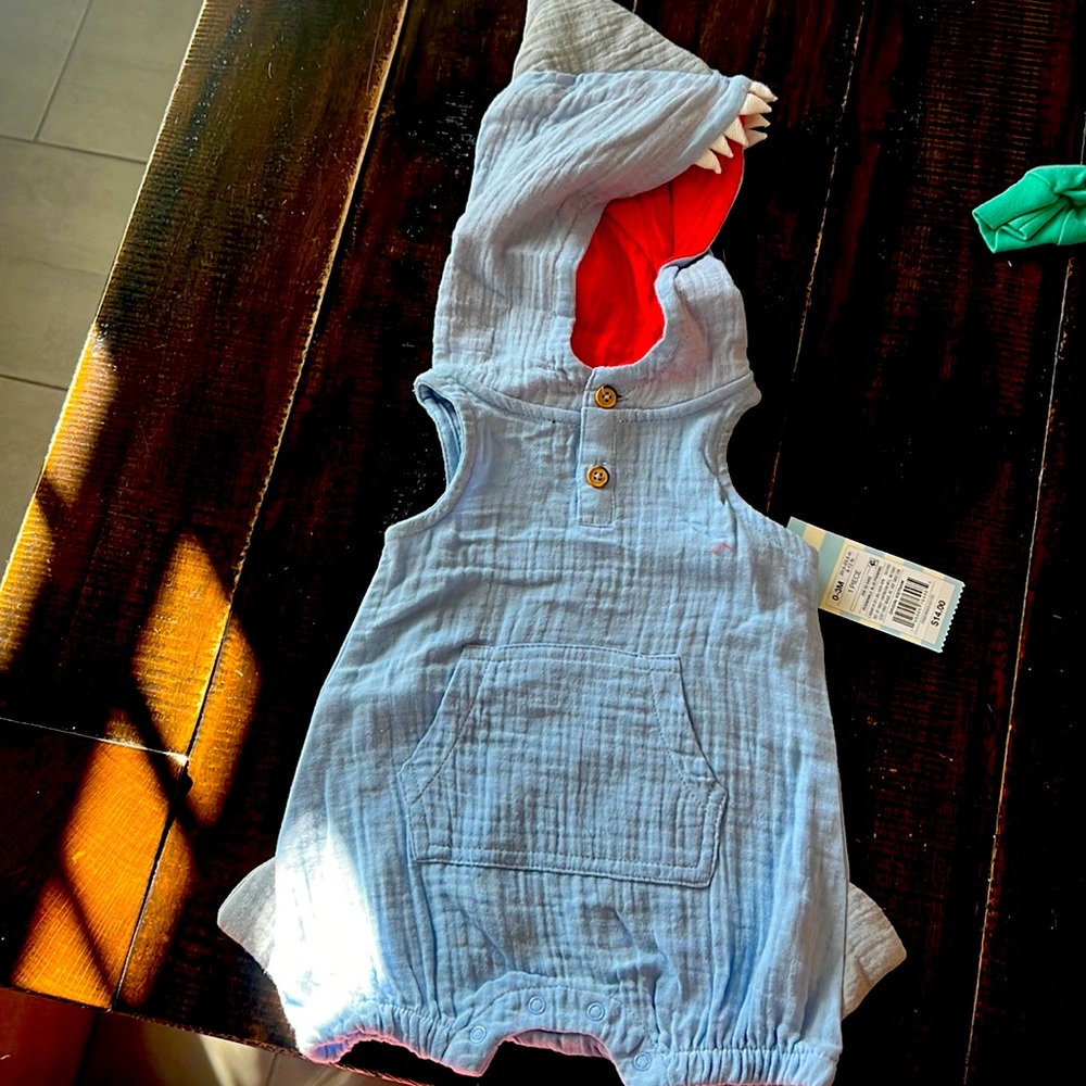 Cat and jack shark romper